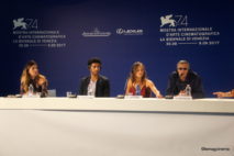 L'équipe du film Mektoub my love d'Abdellatif Kechiche à la Mostra de Venise 2017