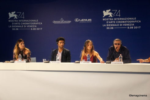 L'équipe du film Mektoub my love d'Abdellatif Kechiche à la Mostra de Venise 2017
